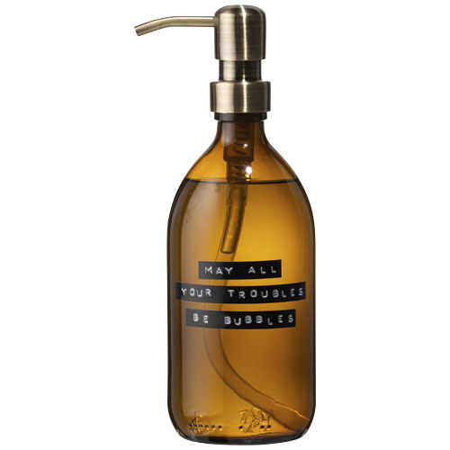 Distributeur de savon personnalisé Bubbles WELLmark Ambre chiné